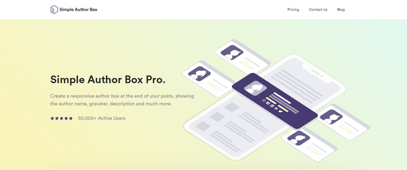 Simple Author Box landing page