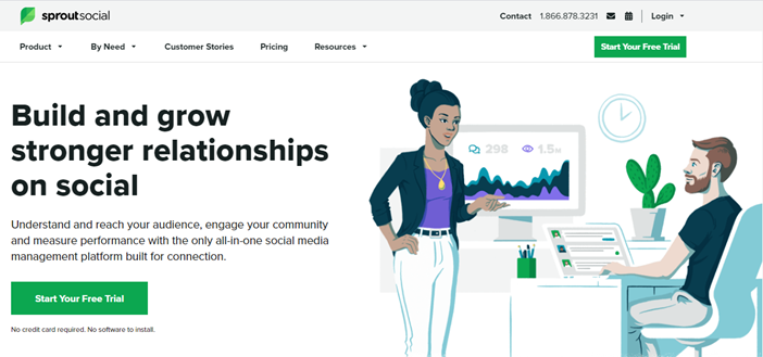 Sprout Social landing page