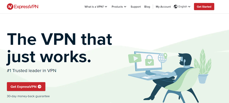 ExpressVPN landing page