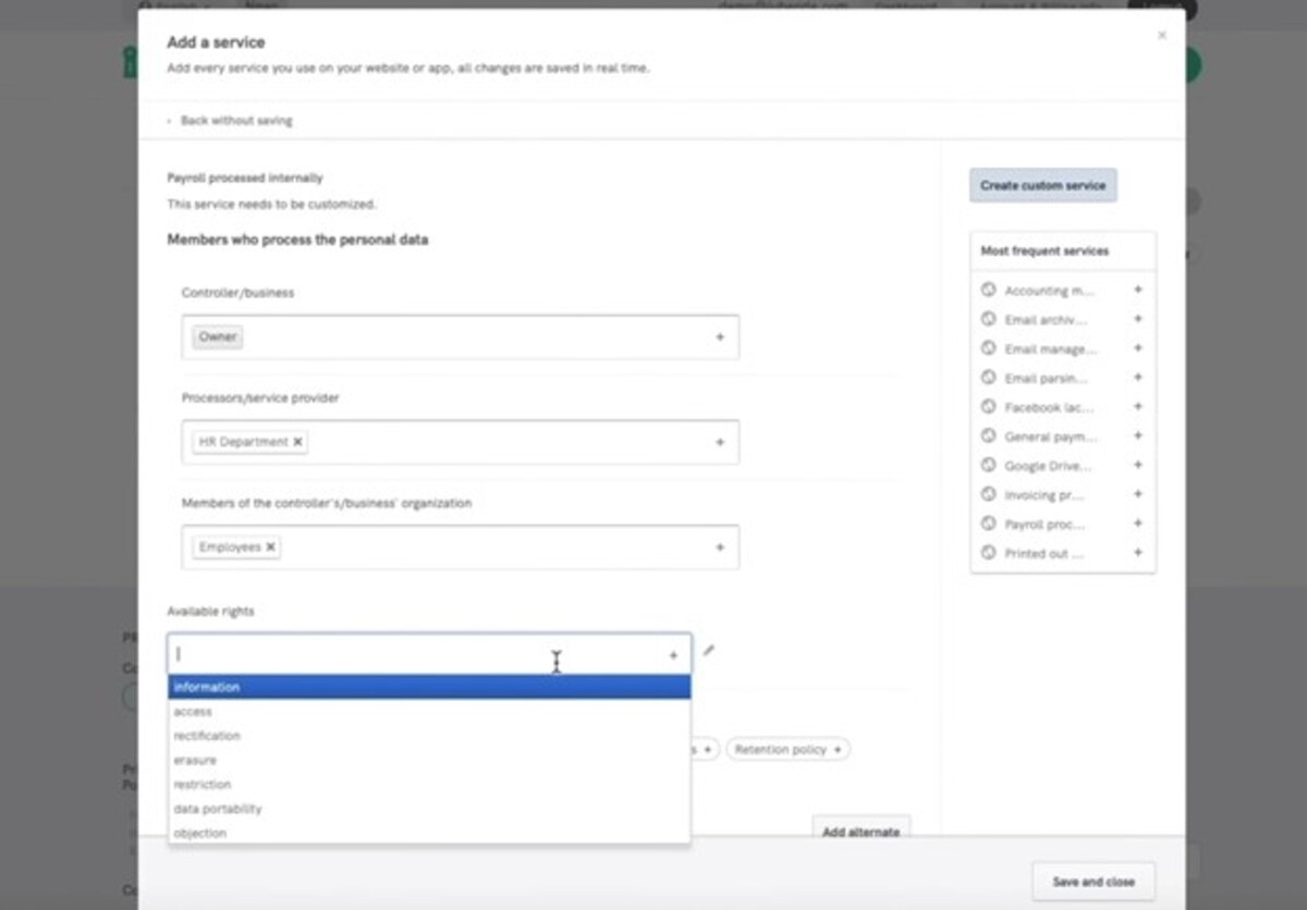 iubenda internal privacy management step five