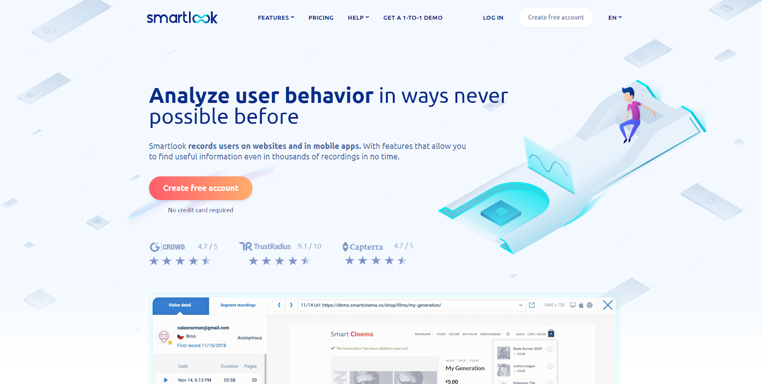 Smartlook homepage
