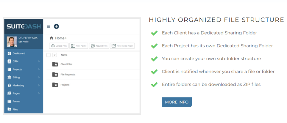 SuiteDash file organization feature