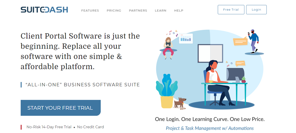 SuiteDash landing page