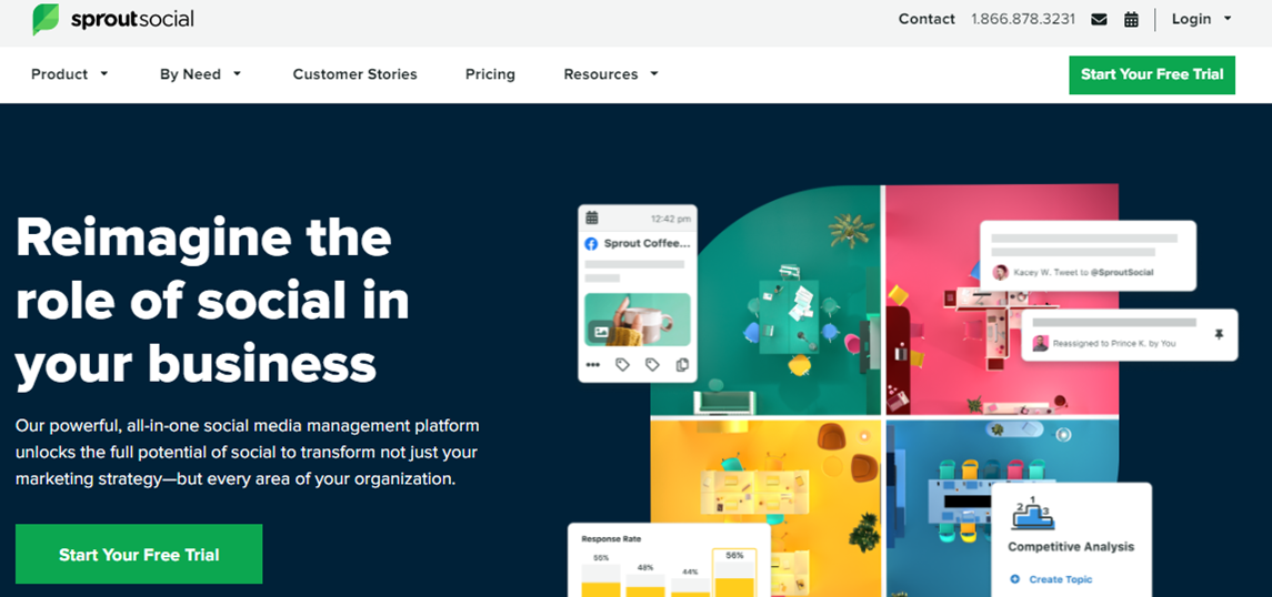 SproutSocial homepage