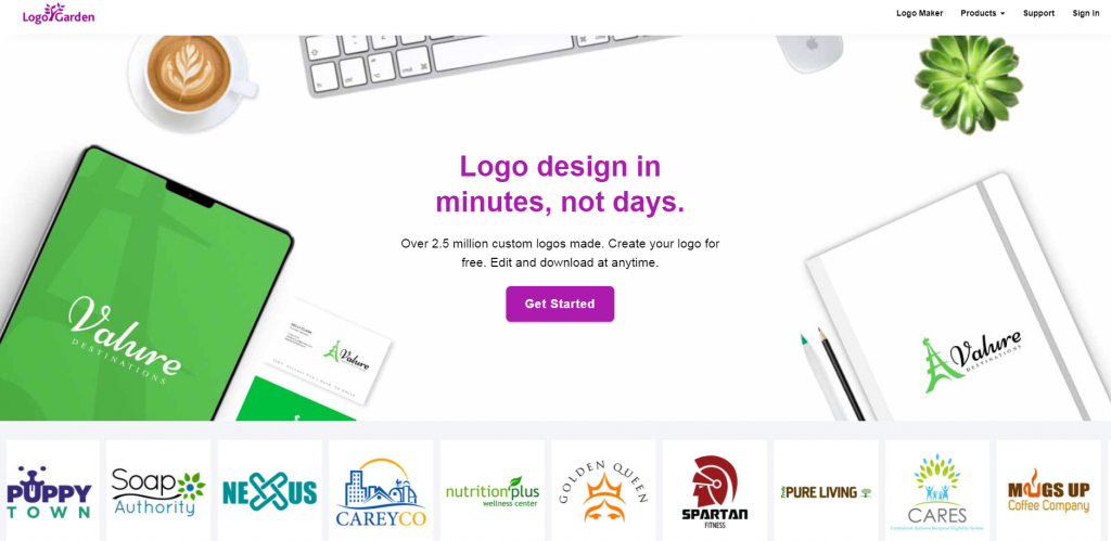 LogoGarden homepage