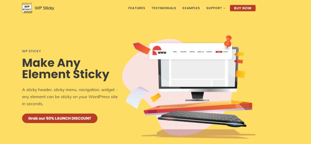 WP Sticky homepage