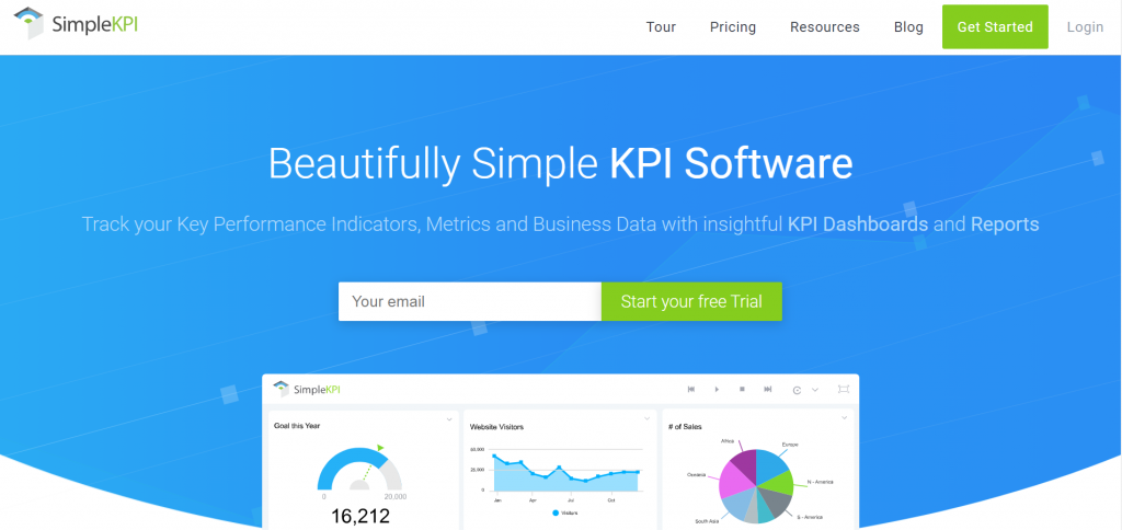 simpleKPI homepage