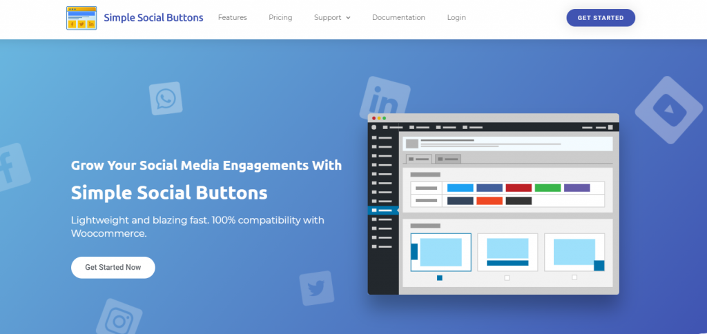 Simple Social Buttons website