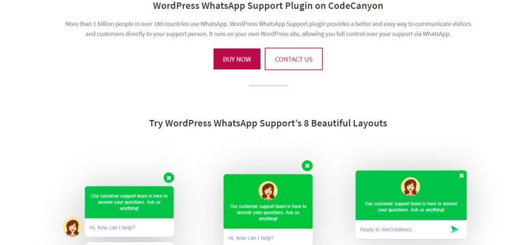 WordPress WhatsApp Suport preview
