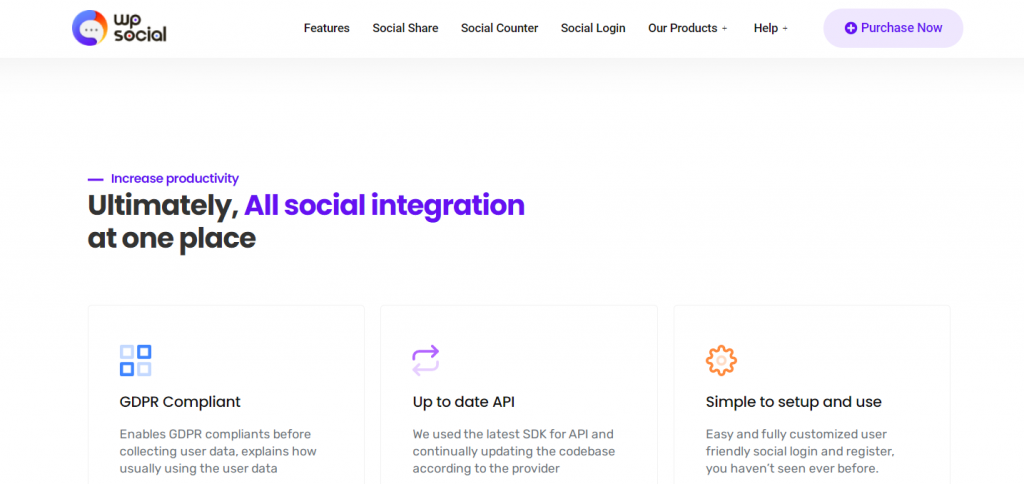 WP Social homepage