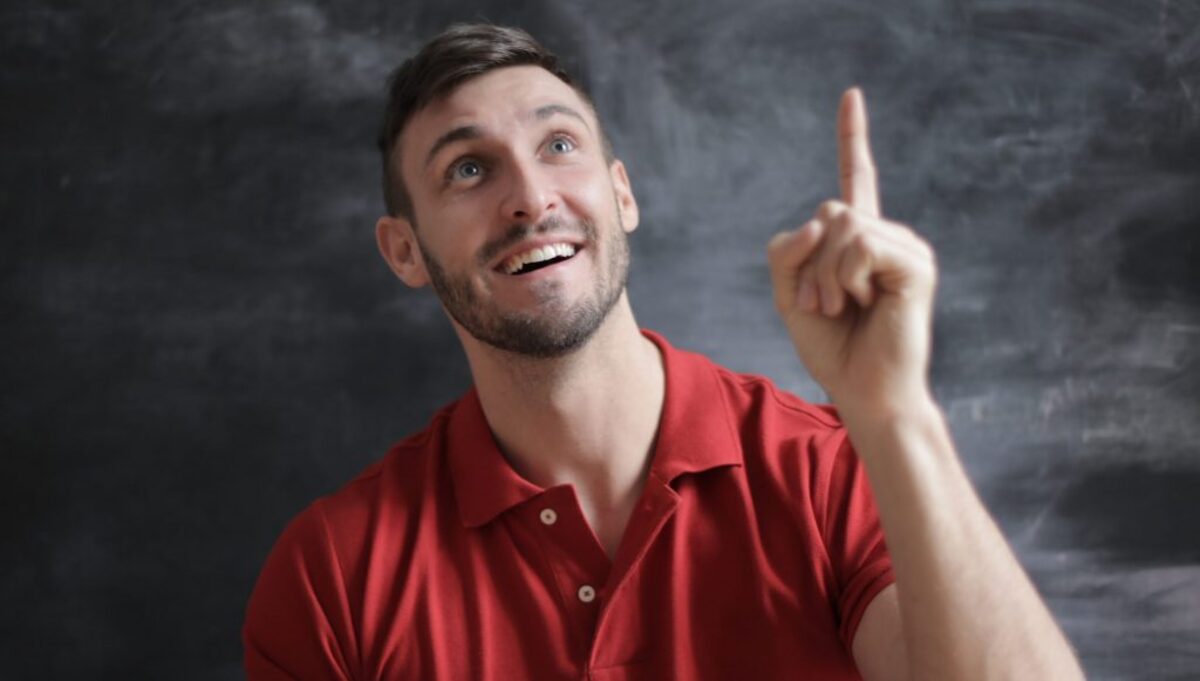 Man in red polo shirt thought a good idea