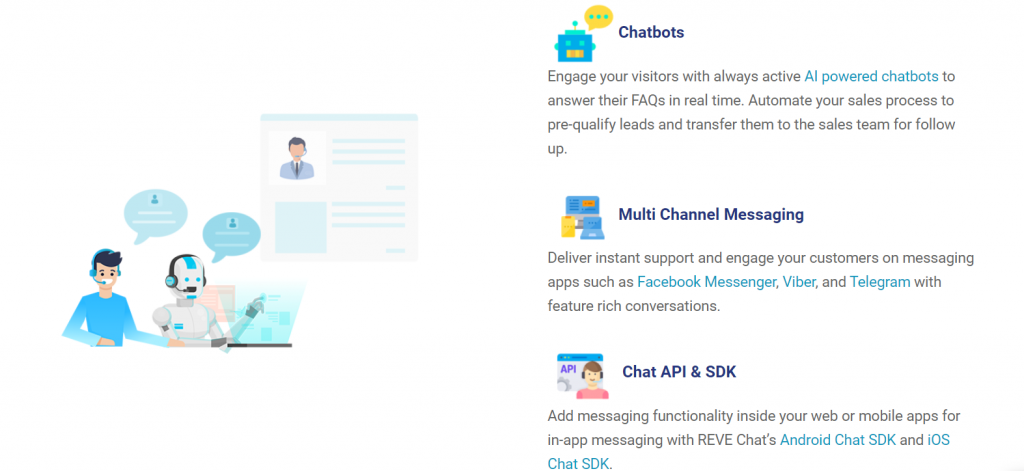 REVE Chat features