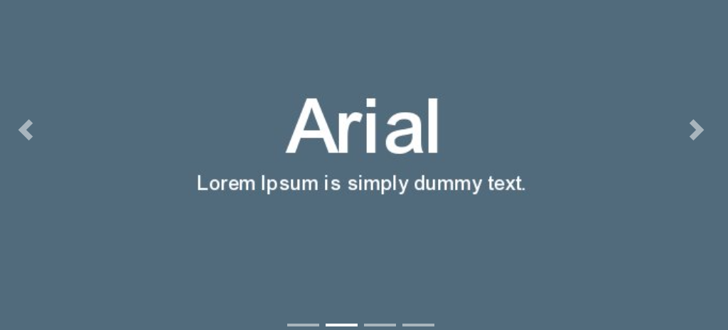 Arial font