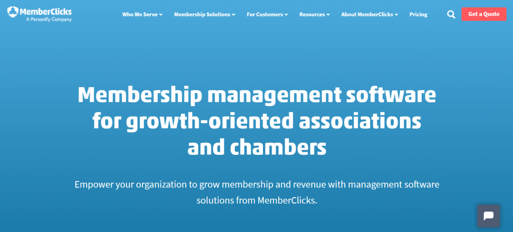 MemberClicks homepage