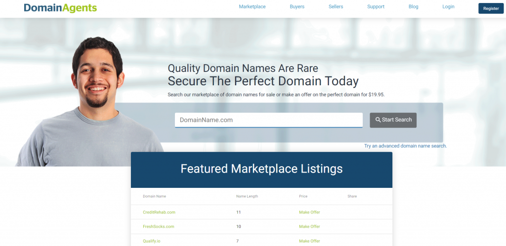 DomainAgents homepage