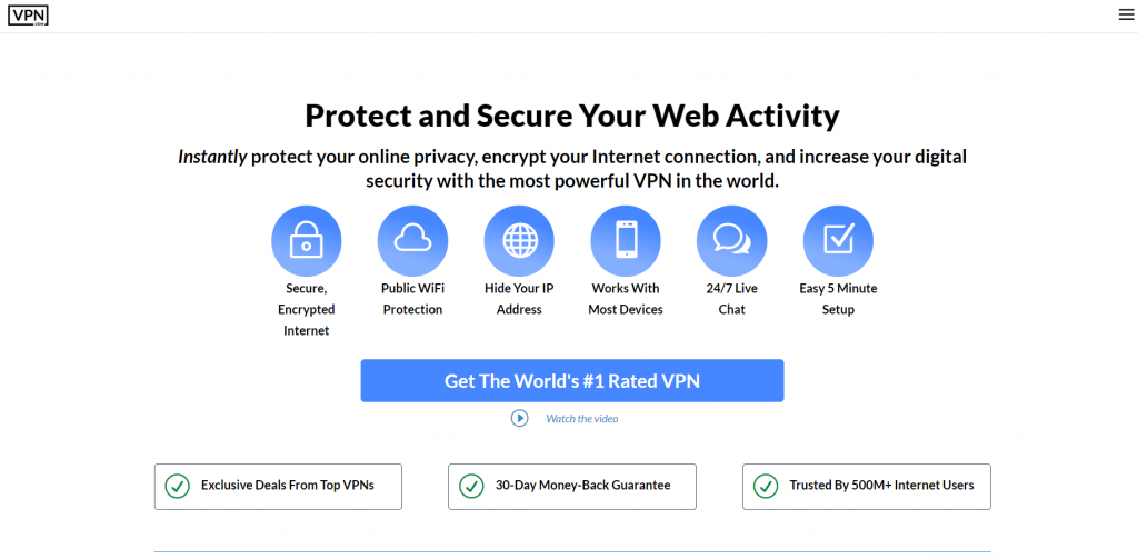 VPN homepage