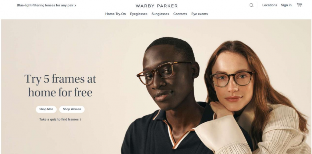 Warby Parker website