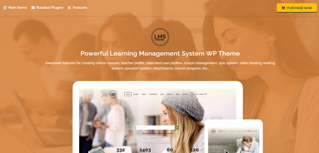 LMS WordPress preview