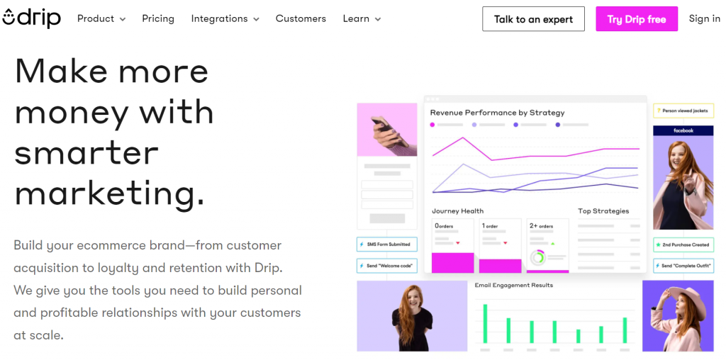 Drip homepage