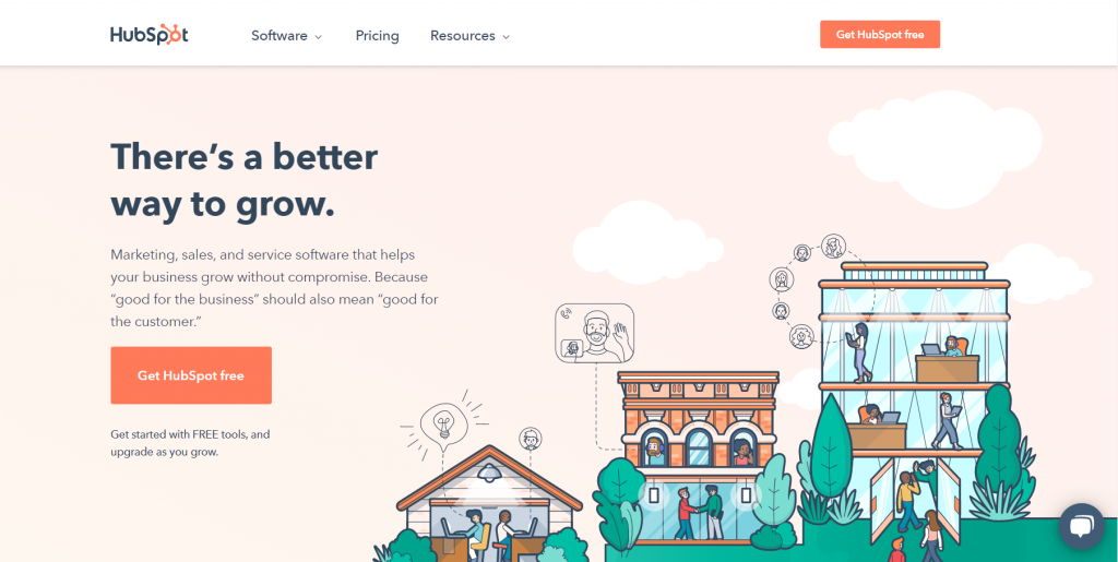 Hubspot homepage