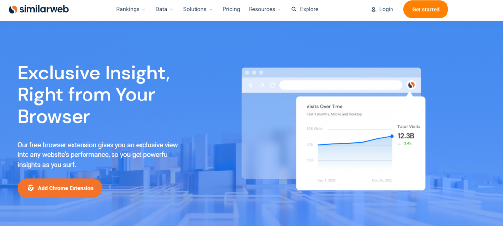 Similarweb extension website