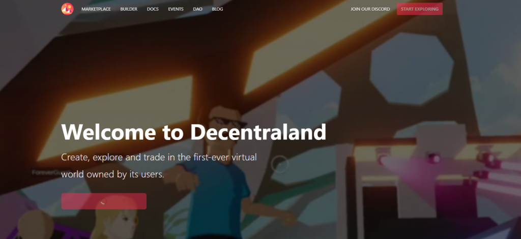 Decetralnd homepage